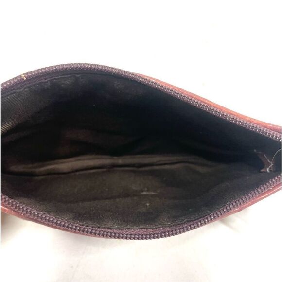 Coach Signature Canvas & Purple Leather Striped Wristlet - Picture 4 of 4